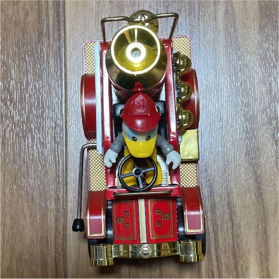 Disney - 【箱付き】80&#39;s オールドタイマー消防車 ドナルドダック ディズニー ブリキ Disney - 【箱付き】80's オールドタイマー消防車 ドナルド